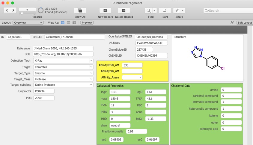 FragDatabase